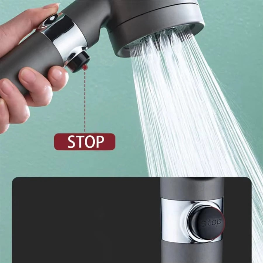 Douchette Design 3 Jets : Massage Relaxant & Économie d'Eau Garantie