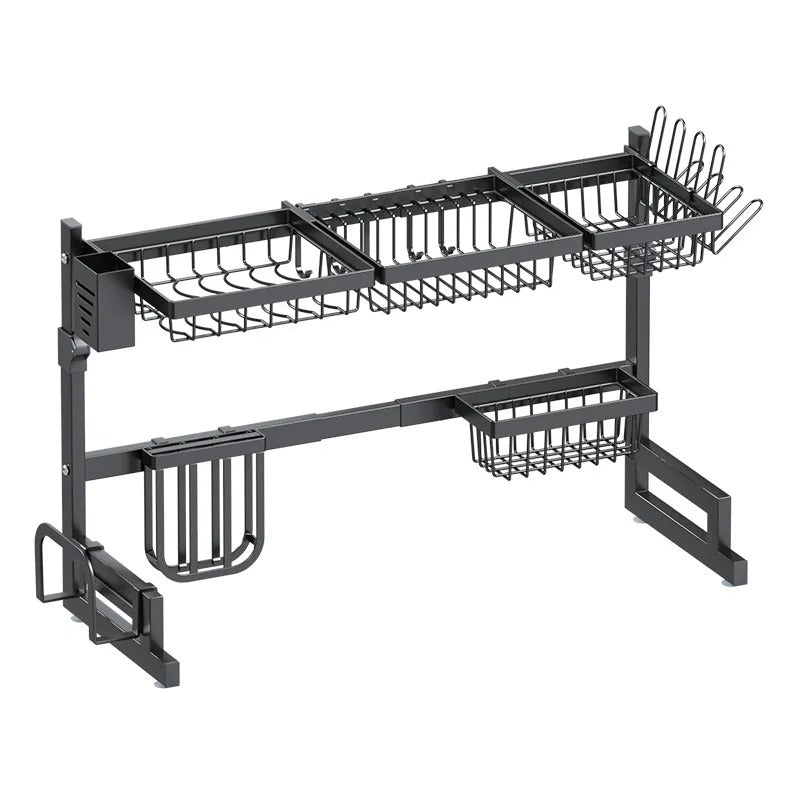 Support Vaisselle Inox Extensible : Organisation Évier Facile
